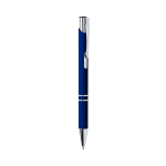 Stylo personnalisé en métal avec caoutchouc encre bleue première vue
