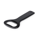 Décapsuleur en aluminium coloré avec manche perforé pour lanyard couleur noir première vue