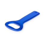 Décapsuleur en aluminium coloré avec manche perforé pour lanyard couleur bleu