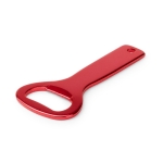 Décapsuleur en aluminium coloré avec manche perforé pour lanyard couleur rouge première vue