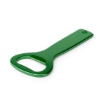 Décapsuleur en aluminium coloré avec manche perforé pour lanyard couleur vert première vue