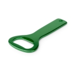 Décapsuleur en aluminium coloré avec manche perforé pour lanyard couleur vert