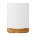 Tasse avec logo en céramique avec base en liège 425ml Contempo Cork couleur blanc