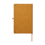 Carnets recyclés personnalisés A5 pages lignées PU Love Recycle couleur marron deuxième vue arrière