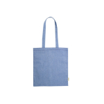 Tote bag avec logo en coton recyclé pas cher 8kg 120 g/m2 Eco Recycle couleur bleu première vue