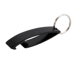 Porte-clés décapsuleur en aluminium coloré brillant couleur noir