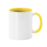 Tasse en céramique avec anse et intérieur coloré, 350 ml Sublim Color couleur jaune première vue