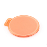 Miroir de maquillage pliant personnalisé pas cher Singleview couleur orange troisième vue