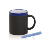 Tasse personnalisée en céramique et ardoise avec craie 350ml Chalk couleur bleu première vue