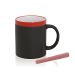 Tasse personnalisée en céramique et ardoise avec craie 350ml Chalk couleur rouge première vue