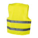 Gilet de sécurité en polyester haute visibilité XL couleur jaune vue arrière