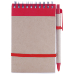 Bloc de notes avec stylo en carton A6 pages lignées