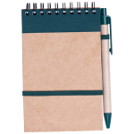 Bloc de notes avec stylo en carton A6 pages lignées