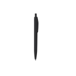 Stylo écologique publicitaire, bouton poussoir et encre bleue Fiber couleur noir première vue