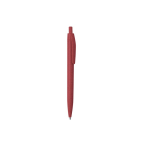 Stylo écologique publicitaire, bouton poussoir et encre bleue Fiber couleur rouge première vue