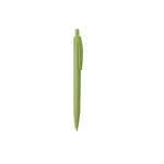 Stylo écologique publicitaire, bouton poussoir et encre bleue Fiber couleur vert première vue