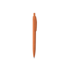 Stylo écologique publicitaire, bouton poussoir et encre bleue Fiber couleur orange première vue