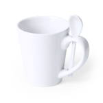 Sublimation tasse avec image circulaire et cuillère 350ml Sublimcon couleur blanc première vue