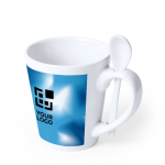 Sublimation tasse avec image circulaire et cuillère 350ml Sublimcon vue principale
