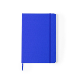Carnet recyclé personnalisé pas cher A5 feuilles lignées RPET couleur bleu première vue