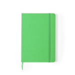 Carnet recyclé personnalisé pas cher A5 feuilles lignées RPET couleur vert première vue