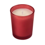 Bougie parfumée avec récipient en verre coloré au choix Scent couleur rouge