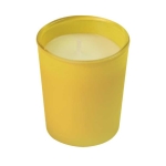 Bougie parfumée avec récipient en verre coloré au choix Scent couleur jaune