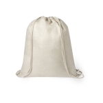 Sac à dos à cordons en polyester pour sublimation Natural Sublim couleur naturel première vue