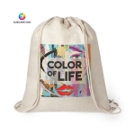 Sac à dos à cordons en polyester pour sublimation Natural Sublim deuxième vue