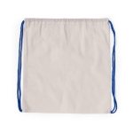 Sac à dos en coton 120g/m2 avec ficelles colorées Color Strings couleur bleu première vue