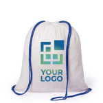 Sac à dos en coton 120g/m2 avec ficelles colorées Color Strings vue principale