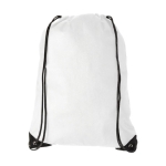 Sac à dos à cordon non tissé 80 g/m2 avec logo d'entreprise Original couleur blanc