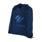 Sac à dos à cordon non tissé 80 g/m2 avec logo d'entreprise Original couleur bleu marine vue impression sérigraphique