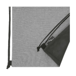 Sac à dos cordon personnalisable recyclés et poche RPET Ultimate couleur gris vue détail 2