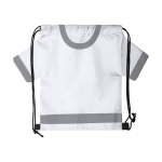 Sac à cordons en forme de T-shirt en polyester T-shirt couleur blanc première vue