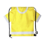 Sac à cordons en forme de T-shirt en polyester T-shirt couleur jaune première vue
