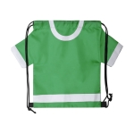 Sac à cordons en forme de T-shirt en polyester T-shirt couleur vert première vue