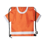 Sac à cordons en forme de T-shirt en polyester T-shirt couleur orange première vue