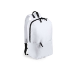 Sacs à dos sérigraphiés en polyester résistant Leisure couleur blanc première vue