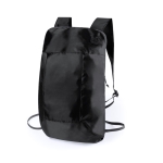 Sac à dos avec votre logo d'entreprise pliable en ployester 210D Light couleur noir première vue