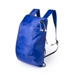 Sac à dos avec votre logo d'entreprise pliable en ployester 210D Light couleur bleu quatrième vue