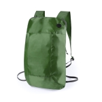 Sac à dos avec votre logo d'entreprise pliable en ployester 210D Light couleur vert première vue
