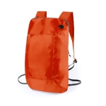 Sac à dos avec votre logo d'entreprise pliable en ployester 210D Light couleur orange première vue