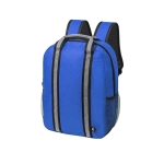 Sac à dos recyclé avec bandes réfléchissantes en RPET 600D Reflective couleur bleu première vue