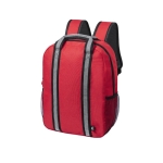 Sac à dos recyclé avec bandes réfléchissantes en RPET 600D Reflective couleur rouge première vue
