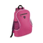 Sac à dos économique en polyester avec divers compartiments Travel couleur fuchsia première vue