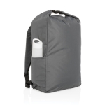 Sac à dos basique recyclé enroulable avec AWARE ™ Rolltop couleur gris foncé deuxième vue