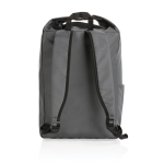 Sac à dos basique recyclé enroulable avec AWARE ™ Rolltop couleur gris foncé quatrième vue