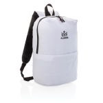 Sac à dos avec logo pour utilisation quotidienne en polyester Everyday couleur blanc vue avec logo
