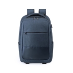 Sac à dos à roulettes pour ordinateur de 15´´ en polyester USB Genius couleur bleu marine première vue